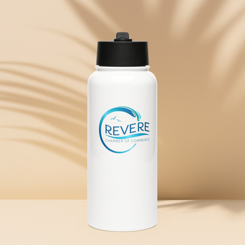 Stainless steel water bottle with a straw lid