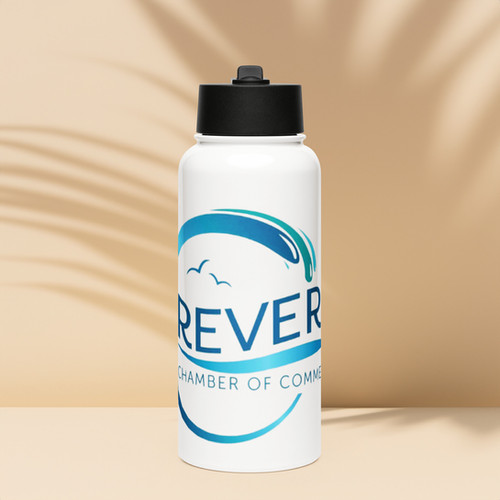 Stainless steel water bottle with a straw lid
